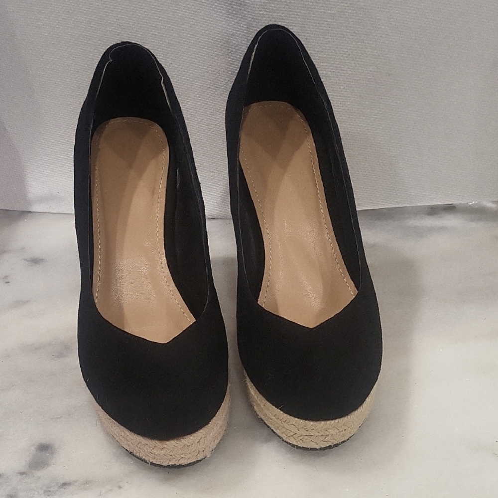 Elegant Black Women's Wedge Shoes